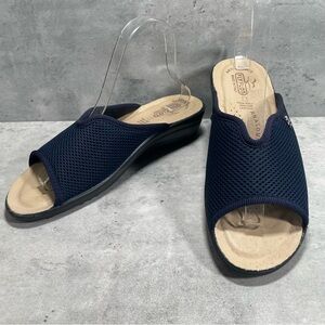 Fly Flot Mesh Slip On‎ Womens US 8.5 EU 40 Blue Mules Slide Clogs Shoes WORN 1x